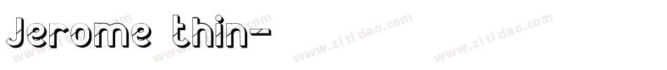 Jerome thin字体转换